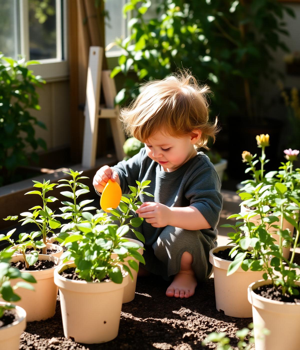 Inside our garden: spring planting with the toddlers